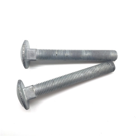 合金鋼馬車螺栓3/8 X 3 1/2英寸鍍鋅平頂馬車螺栓
